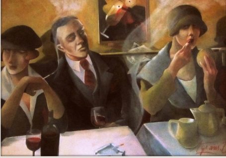 Huile /Pastel 75 X100 "INQUIETUDE"